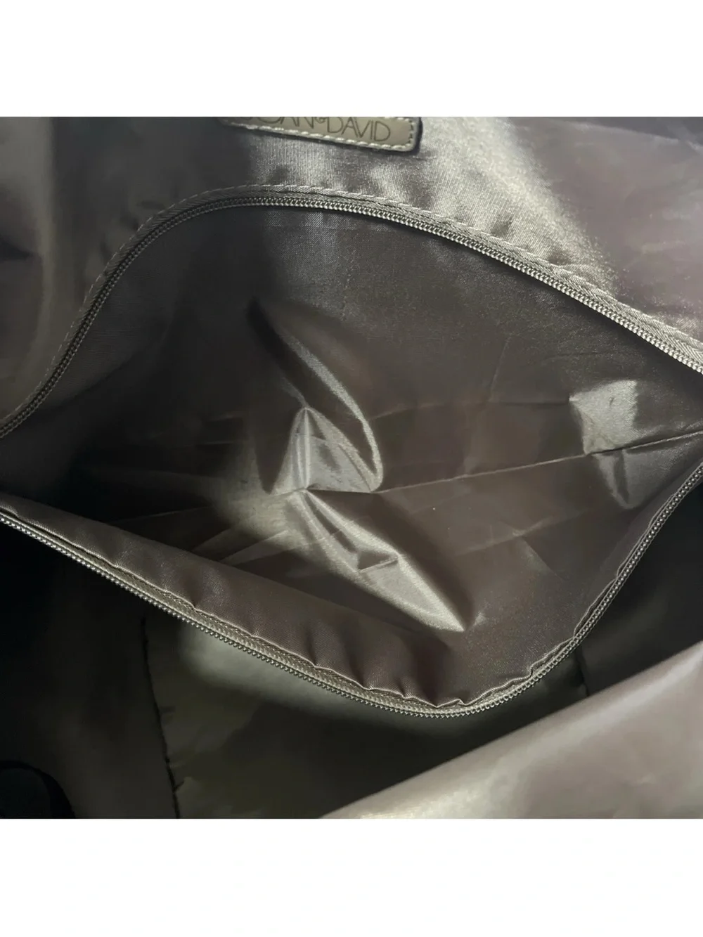Joan & David Quilted Brown Duffel with Triple Front Pockets loads of space